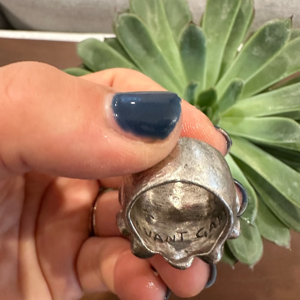 Chunky Silver Crystal Statement Bauble Chunky Rin… - image 6